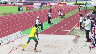 CARIFTA Games 2024 Grenada  Boys Long Jump Under 20 Winner Interview [upl. by Itteb]