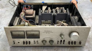 Technics SU  7700 Stereo Integrated Amplifier Restoration  Restored Japanese Amplifier 1976 [upl. by Jerome76]