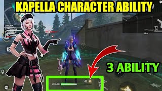 KAPELLA CHARACTER ABILITY  FREE FIRE KAPELLA CHARACTER ABILITY  KAPELLA FREE FIRE ABILITY [upl. by Floris]