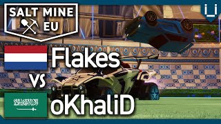 Salt Mine EU Ep14  Flakes vs oKhaliD  1v1 Rocket League Tournament [upl. by Eydnarb]