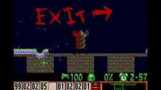 Lemmings  Tricky Level 20 Solution [upl. by Moriarty]