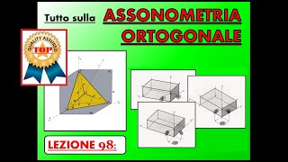 Disegno Tecnico Lez 98  L ASSONOMETRIA ORTOGONALE Proiezioni assonometriche ortogonali [upl. by Euqinemod553]