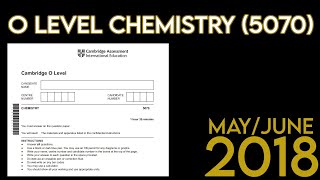 O level Chemistry past papers 507022 MayJune 2018 solution part 1 [upl. by Sidras906]