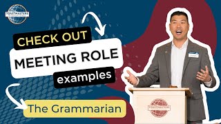 Toastmasters Role  Grammarian [upl. by Anieral]