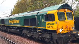 Freightliner class 66 at Brondesbury station [upl. by Faye]