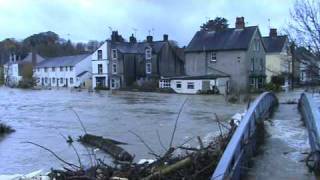 cockermouth floodsview from cocker lane footbridge [upl. by Shaum]