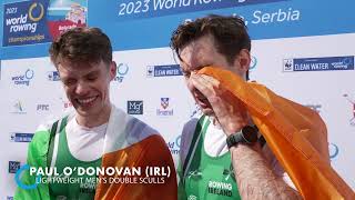 2023 World Rowing Championships  reactions from Saturday winners in Belgrade [upl. by Delp]