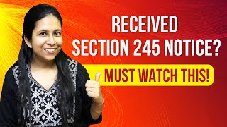 Outstanding Demand Adjustment Notice Received  Notice under section 245  CA Neha Gupta [upl. by Arias]