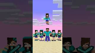 Steve Team vs Herobrine Team shorts friendship anime aphmau jjsister [upl. by Iadrahs]