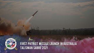 First Patriot Missile launch in Australia  Talisman Sabre 2021 [upl. by Alac]