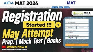 MAT 2024  MAY Attempt Registration started  Preparation Tips  Mock Test  Books [upl. by Essilevi]