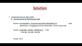Exercice de la tva  Prorata de déduction [upl. by Einon647]