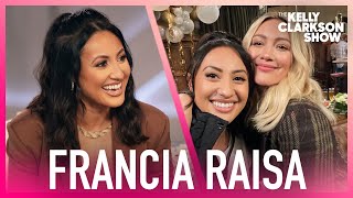 Francia Raisa Asked Hilary Duff A Very TMI Question The First Time They Met [upl. by Druci]