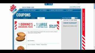 Dominos Pizza  How to Order Using Online Coupons [upl. by Eltsryk]