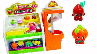 Shopkins Fruit and Veg Stand Playset with 2 Exclusive Shopkins [upl. by Rosalee149]