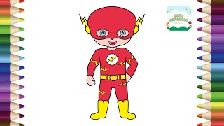 How to Draw the Flash Simple amp Easy Step by Step for Kids  Flash Drawing [upl. by Nylad684]