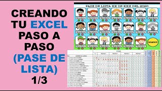 Soy Docente CREANDO TU EXCEL PASO A PASO PASE DE LISTA 13 [upl. by Annoit]