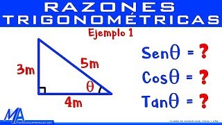 Razones trigonométricas de un ángulo  Ejemplo 1 [upl. by Oek832]