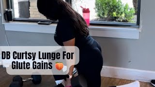 How To Perform Dumbbell Curtsy Lunges For GLUTE GAINS [upl. by Mackenie268]