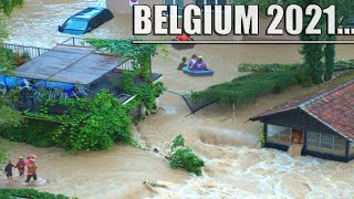 Apocalypse in Europe Evacuation of people after a severe flood in Theux Belgium [upl. by Aselehc285]