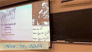 111524 Chemistry 221 Video Lecture [upl. by Terrab]