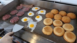 계란후라이 치즈폭탄버거 군산에서 유명한 곳  fried egg cheeseburger  korean street food [upl. by Aserehtairam639]