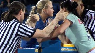 World Armwrestling Championship 2011  Backman vs Gladkaya Right Hand [upl. by Inger294]