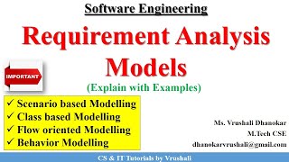 SE 19  Requirement Models  Use Case  Activity  Class  Data Flow  State Diagrams [upl. by Obola]