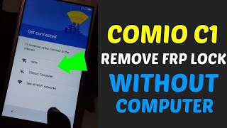 How to Bypass Comio C1 FRP New update Trick all comio and android phone by Gsm Raja [upl. by Hgielsel]