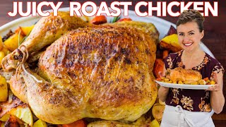 Juicy ROAST CHICKEN RECIPE  How To Cook a Whole Chicken [upl. by Yhtomiht]