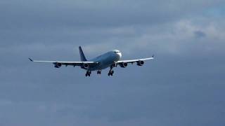 EgyptAir Airbus A340200 SUGBO landing at KIX Osaka  Kansai Intl Airport [upl. by Krissie]