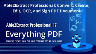 How to convert PDF to doc with Able2Extract Professional  Create Edit OCR amp PDF Document [upl. by Wilterdink]