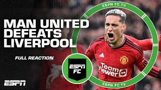 ABSOLUTE CLASSIC 😳 FULL REACTION to Manchester Uniteds win over Liverpool  ESPN FC [upl. by Svetlana]