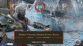 God of War 4 2018 Hidden Chamber Behind Kratos House [upl. by Alansen]