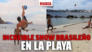 El show brasileño en la playa el imposible que no caiga como nunca antes se había visto I MARCA [upl. by Arlen]