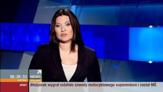 Beata Grabarczyk życzy widzom programu quotTo był dzieńquot bardzo miłego wieczoru [upl. by Amalbena]