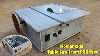 Homemade a mini Table Saw from PVC Pipe [upl. by Nomaid]