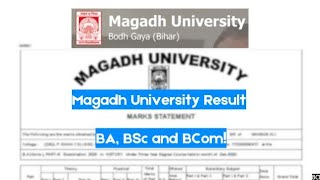 Magadh University Part 3 Result 202124 for BA BSc and BCom Available Soon [upl. by Iran]