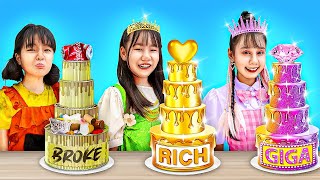 Poor Vs Rich Vs Giga Rich Girl At Birthday Party  Funny Stories About Baby Doll Family [upl. by Dalton892]