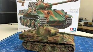 Building the Tamiya 135 Panther G steel wheel version with friulmodel metal tracks [upl. by Vannie758]