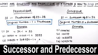 How to Find the Successor and Predecessor of a number  Successor and Predecessor [upl. by Amsden]