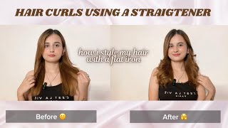 HAIR CURLS WITH A STRAIGHTENER  FLAT IRON Tips amp Tricks Included [upl. by Honna]