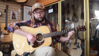 Acoustic Music Works  MJ Franks Legacy Dreadnought Adirondack Brazilian [upl. by Gnilrits]