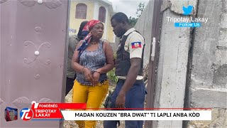 Bòn nouvèl Lapolis ak komisè Aken an fenk mete anba kòd bra dwat Chèf gang Ti Lapli a ak adanm li [upl. by Midan]