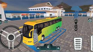 bus at offroad US Luxury Bus Driving Game Bus Cartoon Video 3D Bus Simulator Game [upl. by Aimak]