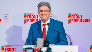 Intervention de JeanLuc Mélenchon sur les élections législatives 2024 [upl. by Mandie]