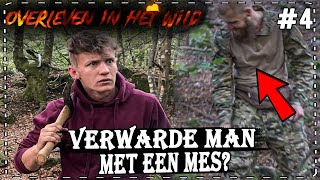 Verwarde Man met Kapmes  OVERLEVEN IN HET WILD 4 [upl. by Shanley]