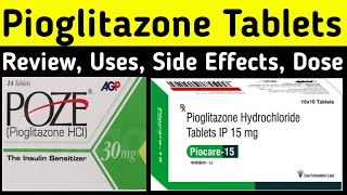 Pioglitazone 15 mg 30 mg Uses in Hindi  Pioglitazone Mechanism of Action Side Effects Dose [upl. by Enirok511]