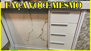 fechamento de pia com porcelanato e gaveteiro [upl. by Verlee]