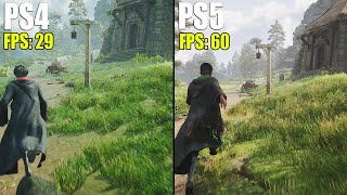 Hogwarts Legacy PS4 vs PS5 Comparison  Loading Times Graphics FPS Test [upl. by Ivanna]